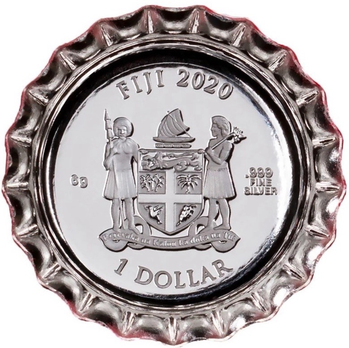 以纯银打造的可口可乐瓶盖纪念币，除了造型独特，细节也处理得非常好。-图片摘自网络-