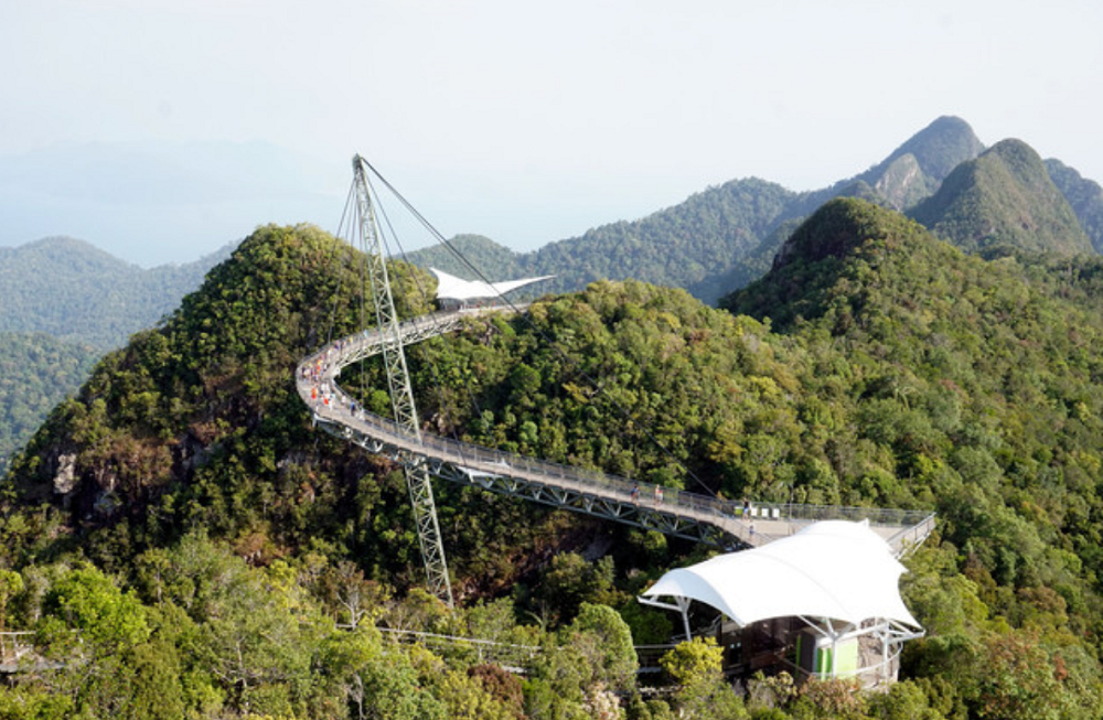 A view of the Sky Bridge and SkyCab at the top of the Machincang mountain in Langkawi January 17, 2020. u00e2u20acu201d Bernama pic