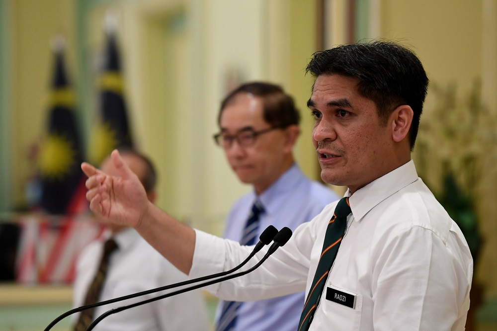 Education Minister Mohd Radzi Md Jidin speaks during a press conference in Putrajaya June 10, 2020. u00e2u20acu201d Bernama pic