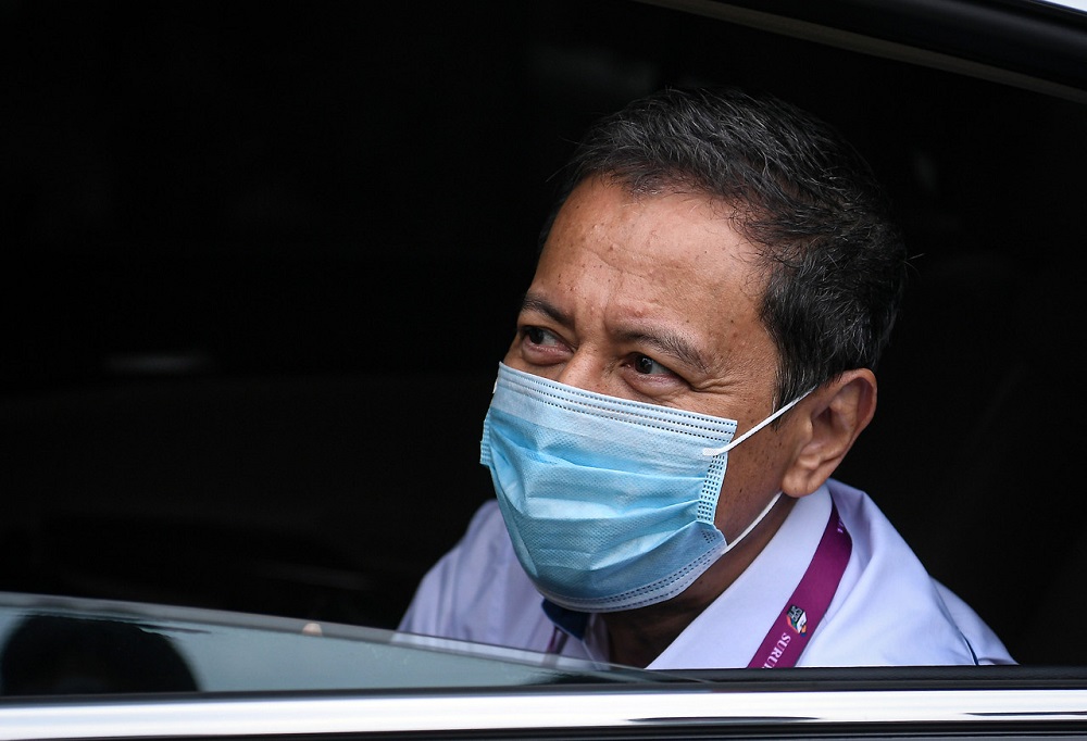 Election Commission chairman Datuk Azhar Azizan Harun arrives at the nomination centre in Chini, Pekan June 20, 2020. u00e2u20acu201d Bernama pic