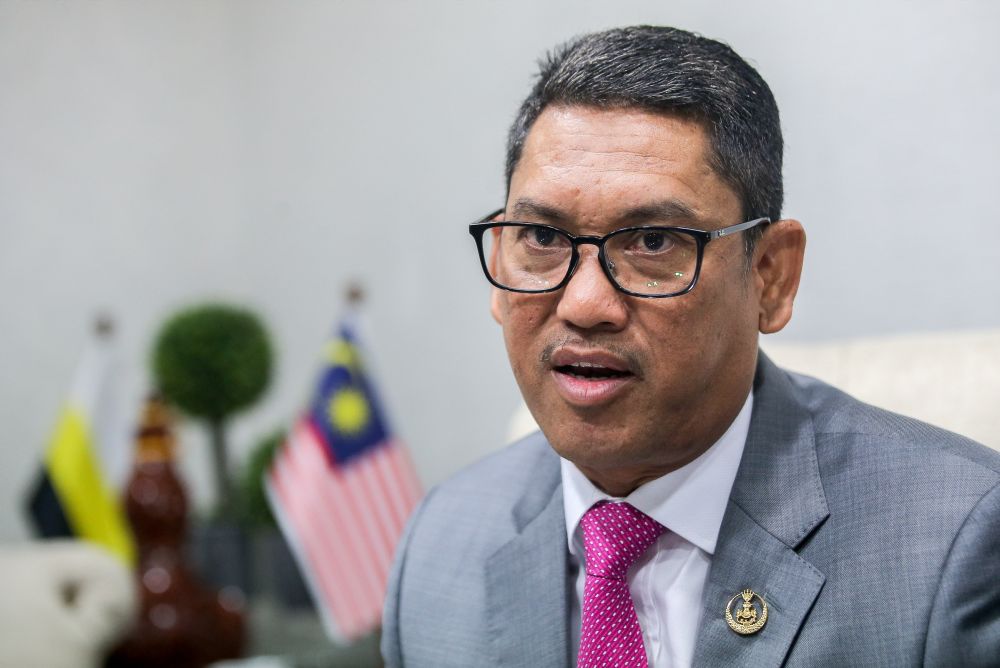 Perak Mentri Besar Datuk Seri Ahmad Faizal Azumu speaks to the press at the State Agricultural Development Corporation of Perak in Ipoh June 30, 2020. u00e2u20acu201d Picture by Farhan Najibnn