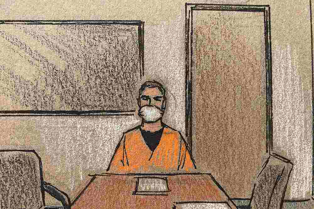 Former Minneapolis police officer Derek Chauvin is seen in an artist's sketch, attends a court hearing via video link in Minneapolis, Minnesota June 8, 2020. u00e2u20acu201d Cedric Hohnstadt illustration via Reuters 