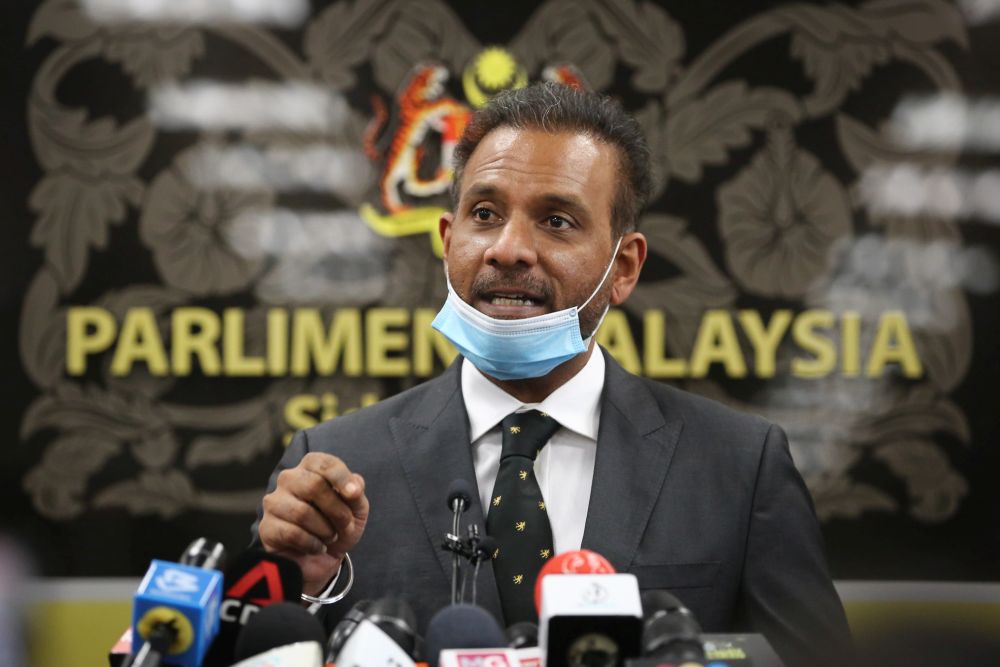 Bukit Gelugor MP Ramkarpal Singh speaks during a press conference at Parliament in Kuala Lumpur July 14, 2020. u00e2u20acu201d Picture by Yusof Mat Isa