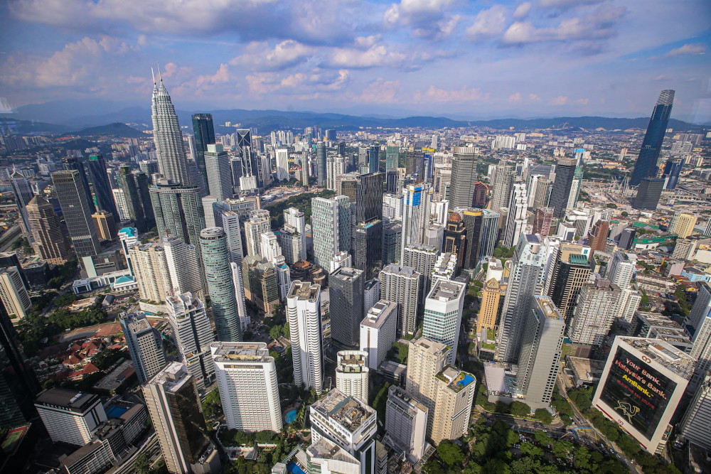 A bird's-eye view of Kuala Lumpur July 8, 2020. u00e2u20acu201d Picture by Hari Anggara