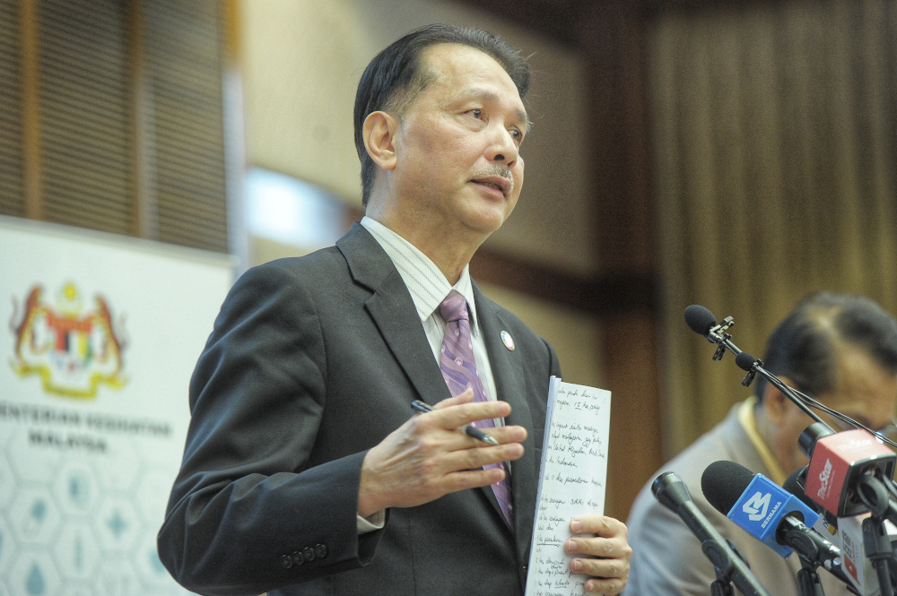 Health Director-General Datuk Dr Noor Hisham Abdullah speaks at a press conference in Putrajaya July 21, 2020. u00e2u20acu201d Picture by Shafwan Zaidon