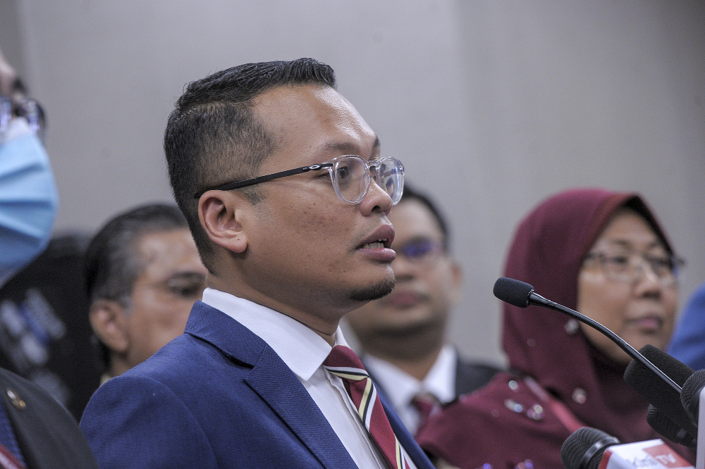 Setiawangsa MP Nik Nazmi Nik Ahmad speaks during a press conference in Parliament July 22, 2020. u00e2u20acu201d Picture by Shafwan Zaidon