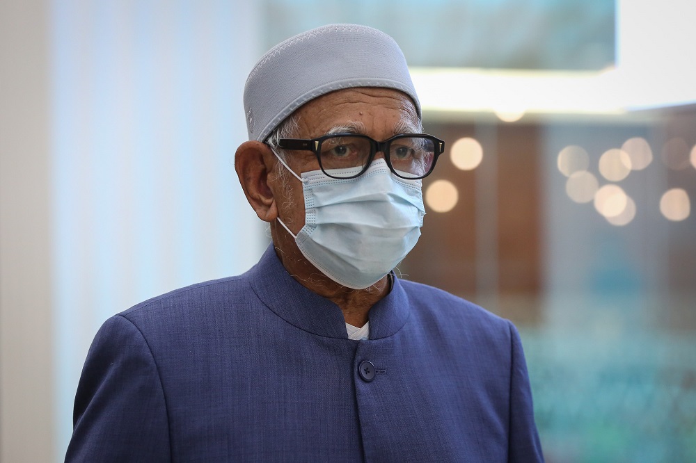 PAS president Datuk Seri Abdul Hadi Awang is pictured at Parliament in Kuala Lumpur July 23, 2020. u00e2u20acu201d Picture by Yusof Mat Isa