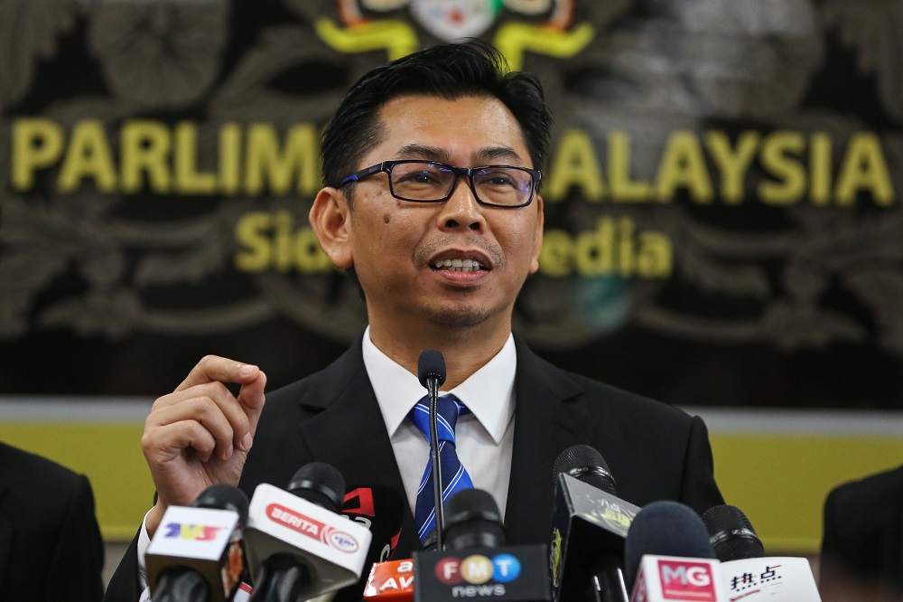 Kimanis MP Datuk Mohamad Alamin speaks during a press conference at Parliament in Kuala Lumpur July 23, 2020. u00e2u20acu2022 Picture by Yusof Mat Isa