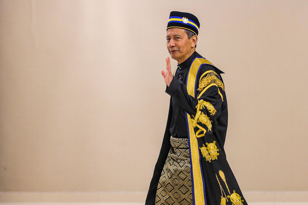 Dewan Rakyat Speaker, Datuk Azhar Azizan Harun during the second meeting of the third session of the 14th Parliament in Kuala Lumpur July 13, 2020. u00e2u20acu201d Picture by Hari Anggaran