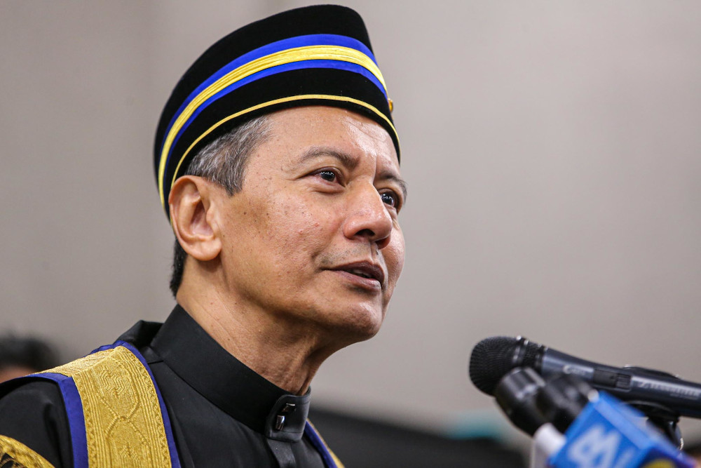 Dewan Rakyat Speaker, Datuk Azhar Azizan Harun during the second meeting of the third session of the 14th Parliament in Kuala Lumpur July 13, 2020. u00e2u20acu201d Picture by Hari Anggaran