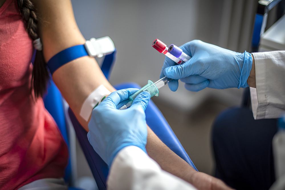 A blood test has been shown to detect five types of cancer years before the diseases could be spotted using conventional methods, according to a study July 21, 2020. u00e2u20acu201d Pixel_away / IStock.com pic via AFP