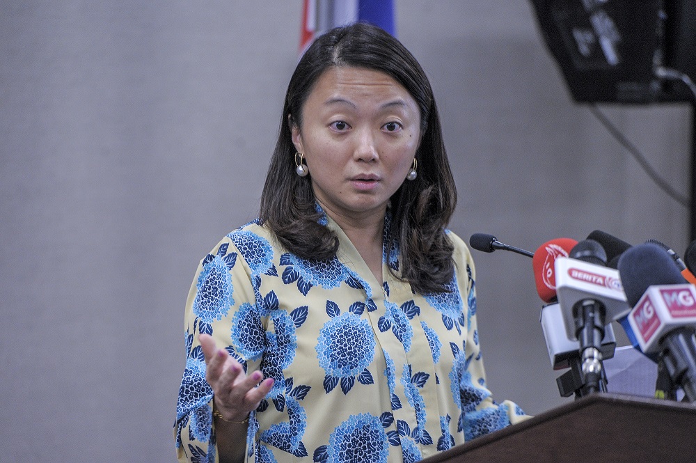 Segambut MP Hannah Yeoh speaks during a press conference at Parliament in Kuala Lumpur July 22, 2020. u00e2u20acu201d Picture by Shafwan Zaidon