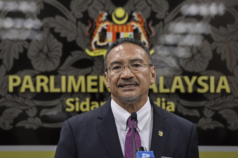 Foreign Affairs Minister Datuk Seri Hishammuddin Hussein speaks during a press conference at Parliament in Kuala Lumpur July 15, 2020. u00e2u20acu2022 Picture by Miera Zulyana 