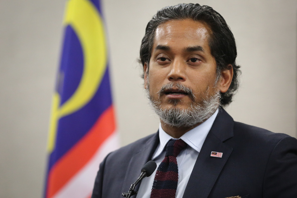 Science, Technology and Innovation Minister, Khairy Jamaluddin speaks during a press conference at Parliament in Kuala Lumpur July 14, 2020. u00e2u20acu201d Picture by Yusof Mat Isa