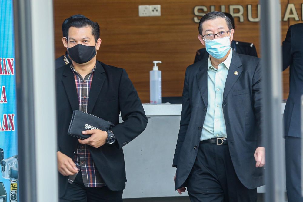 Former finance minister Lim Guan Eng is pictured at the MACC headquarters in Putrajaya July 26, 2020. u00e2u20acu201d Picture by Hari Anggarann