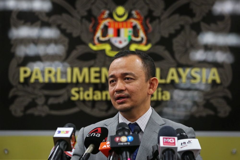 Simpang Renggam MP Maszlee Malik speaks during a press conference at Parliament in Kuala Lumpur July 23, 2020. u00e2u20acu201d Picture by Yusof Mat Isa