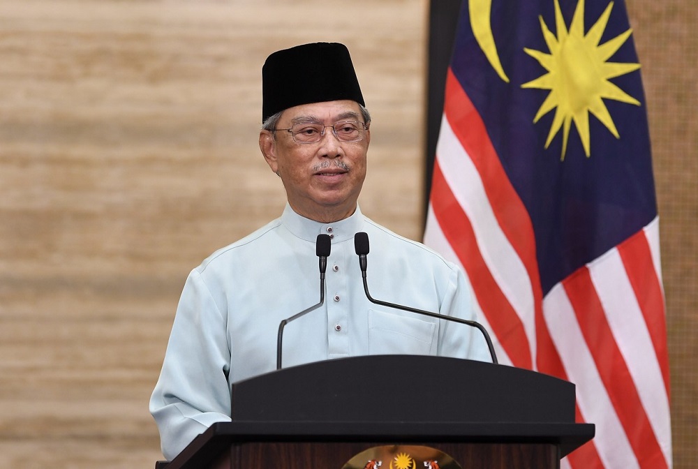 Prime Minister Tan Sri Muhyiddin Yassin delivers a special message in conjunction with Aidilhadha Celebration at the Perdana Putra in Putrajaya July 30, 2020. u00e2u20acu2022 Bernama pic