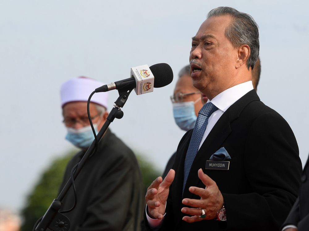 Prime Minister Tan Sri Muhyiddin Yassin addresses staff of the Prime Ministeru00e2u20acu2122s Department in Putrajaya July 6, 2020. u00e2u20acu201d Bernama pic