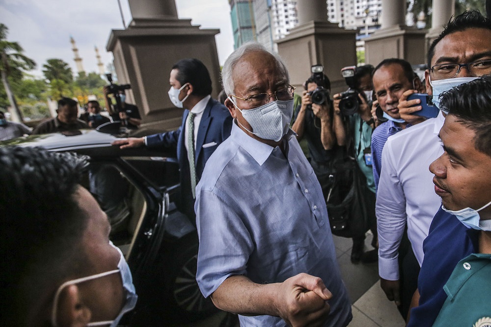 Datuk Seri Najib Razak is seen leaving the Kuala Lumpur Court Complex, July 29, 2020. u00e2u20acu2022 Picture by Hari Anggara