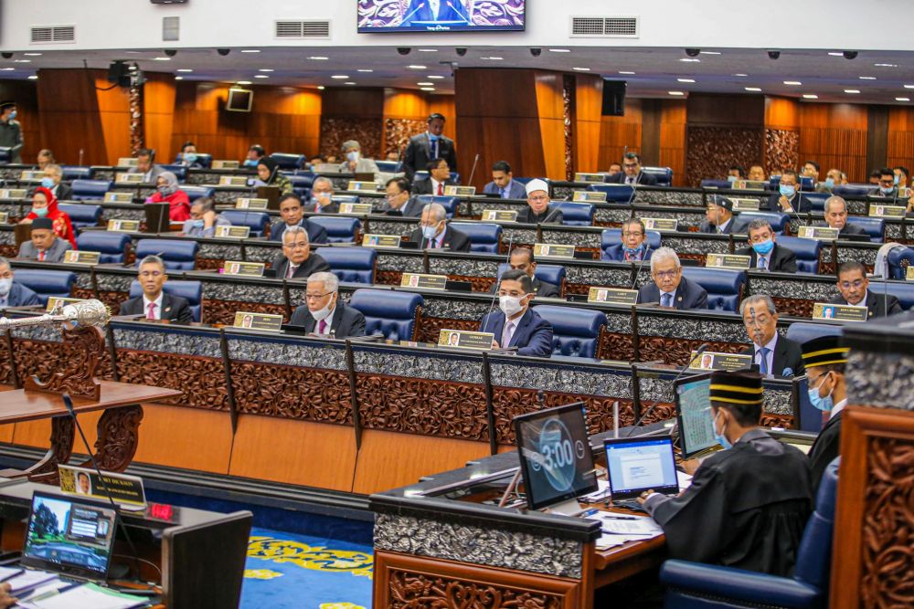 Members of Parliament are pictured during the second meeting of the third session of the 14th Parliament in Kuala Lumpur July 13, 2020. u00e2u20acu201d Picture by Hari Anggara