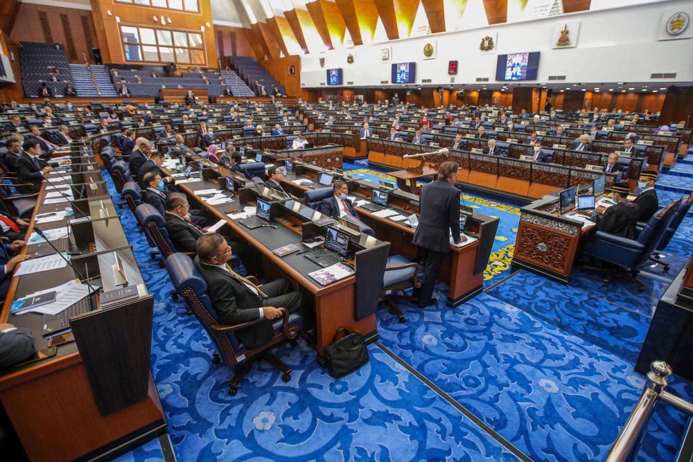 Opposition leader Datuk Seri Anwar Ibrahim delivers his speech during the second meeting of the third session of the 14th Parliament in Kuala Lumpur July 13, 2020. u00e2u20acu201d Picture by Hari Anggara