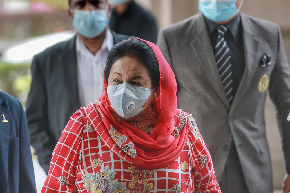 Datin Seri Rosmah Mansor arrives at the Duta High Court in Kuala Lumpur July 14,2020. u00e2u20acu201d Picture by Ahmad Zamzahurinn