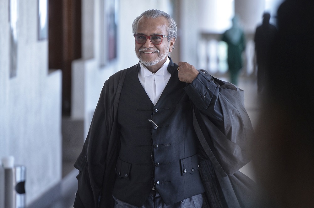 Lawyer Tan Sri Shafee Abdullah is pictured at the Kuala Lumpur High Court July 17, 2020. u00e2u20acu2022 Picture by Shafwan Zaidon