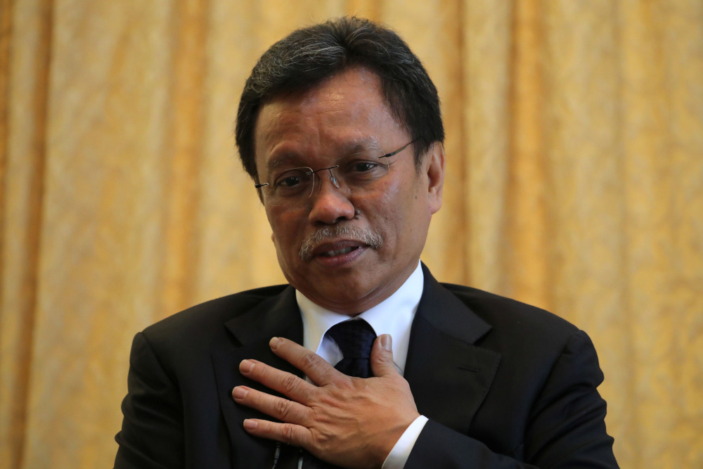 Datuk Seri Mohd Shafie Apdal speaks during a joint interview in Kuala Lumpur, Malaysia July 14, 2020. u00e2u20acu201d Reuters pic 