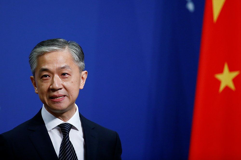 Spokesman for Chinese Foreign Ministry Wang Wenbin during a news conference in Beijing, China July 17, 2020. u00e2u20acu201d Reuters pic 