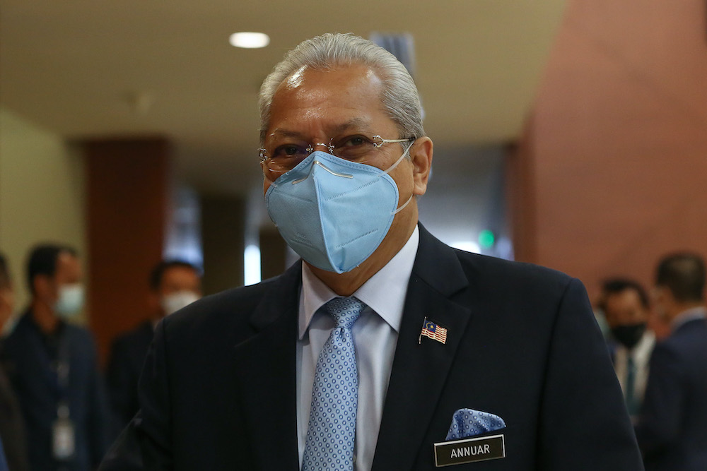 Federal Territories Minister Tan Sri Annuar Musa is pictured at Parliament in Kuala Lumpur August 3, 2020. u00e2u20acu201d Picture by Yusof Mat Isa