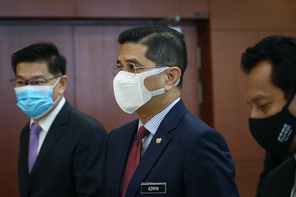 Senior Minister Datuk Seri Mohamed Azmin Ali is pictured at Parliament in Kuala Lumpur August 3, 2020. u00e2u20acu201d Picture by Yusof Mat Isa