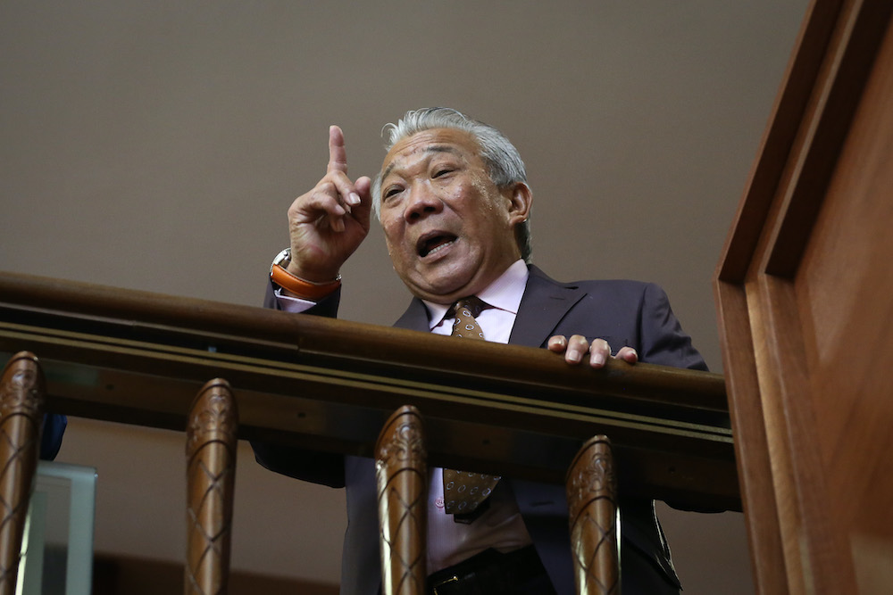 Kinabatangan MP Datuk Seri Bung Mokhtar Radin is pictured at Parliament in Kuala Lumpur August 3, 2020. u00e2u20acu201d Picture by Yusof Mat Isa