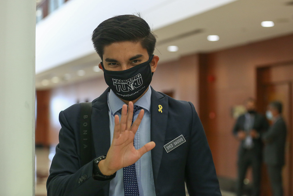 Muar MP Syed Saddiq Syed Abdul Rahman is pictured at Parliament in Kuala Lumpur August 3, 2020. u00e2u20acu201d Picture by Yusof Mat Isa