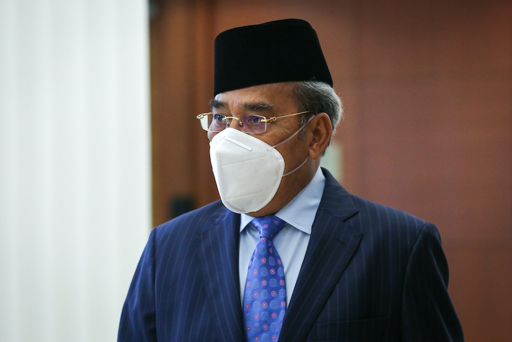 Pasir Salak MP Datuk Seri Tajuddin Abdul Rahman is pictured at Parliament in Kuala Lumpur August 3, 2020. u00e2u20acu201d Picture by Yusof Mat Isa