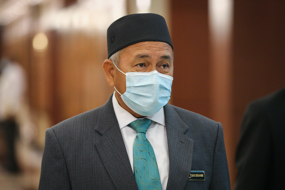 Environment and Water Minister Datuk Tuan Ibrahim Tuan Man is pictured at Parliament in Kuala Lumpur August 3, 2020. u00e2u20acu201d Picture by Yusof Mat Isa