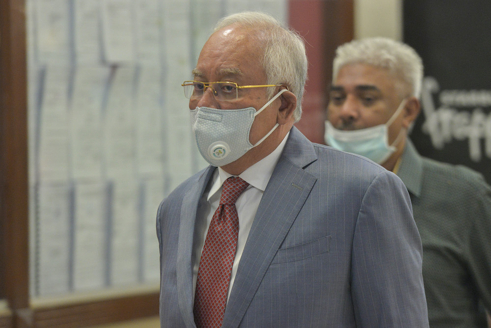 Datuk Seri Najib Razak is pictured at the Kuala Lumpur High Court, August 4, 2020. u00e2u20acu201d Picture by Shafwan Zaidon 