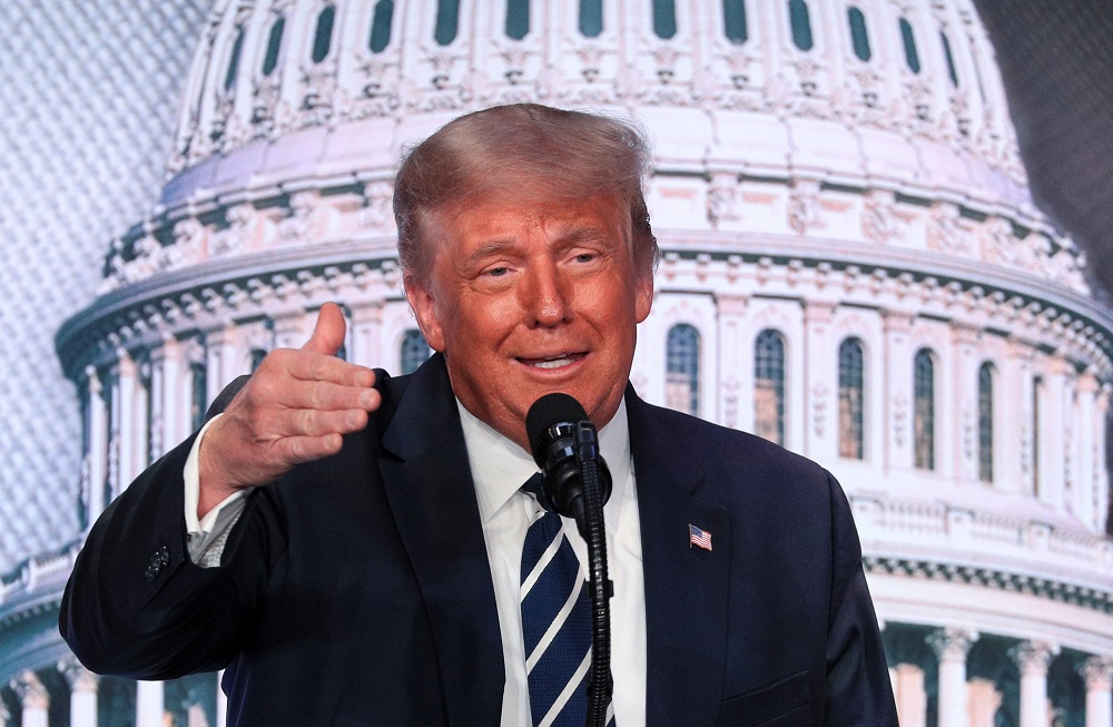 US President Donald Trump delivers remarks at the 2020 Council for National Policy meeting in Arlington, Virginia August 21, 2020. u00e2u20acu201d Reuters pic