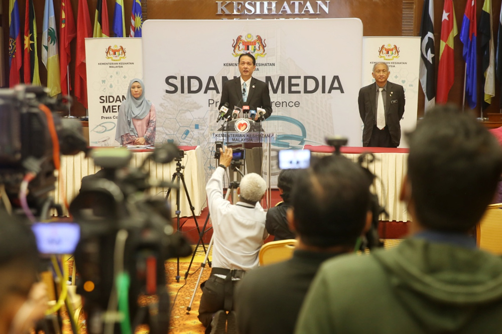 Health director-general Datuk Dr Noor Hisham Abdullah speaks at a press conference on Covid-19 in Putrajaya August 3, 2020. u00e2u20acu201d Picture by Choo Choy May