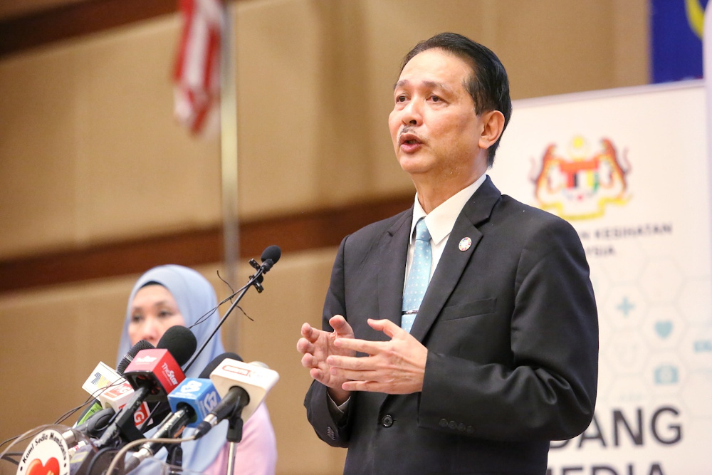 Health director-general Datuk Dr Noor Hisham Abdullah speaks at a press conference on Covid-19 in Putrajaya August 3, 2020. u00e2u20acu201d Picture by Choo Choy May