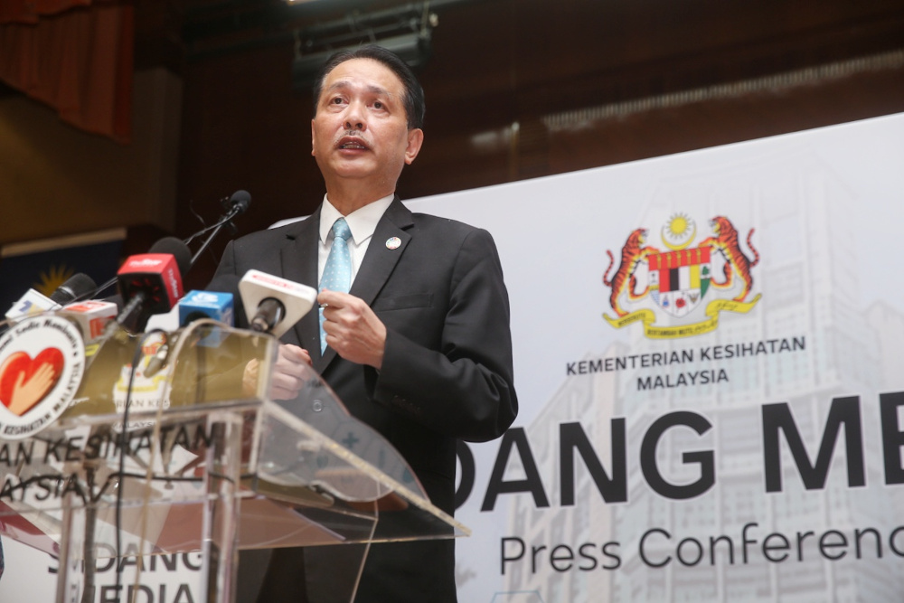 Health director-general Datuk Dr Noor Hisham Abdullah speaks at a press conference on Covid-19 in Putrajaya August 3, 2020. u00e2u20acu201d Picture by Choo Choy May