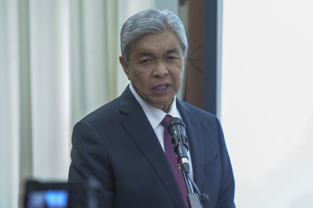 Bagan Datoh MP Datuk Seri Ahmad Zahid Hamidi is pictured in Parliament on August 5, 2020. u00e2u20acu201d Picture by Shafwan Zaidon 