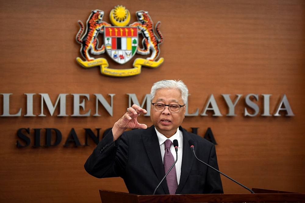 Senior minister Datuk Seri Ismail Sabri Yaakob speaks during a press conference at the Parliament in Kuala Lumpur August 13, 2020. u00e2u20acu201d Bernama pic