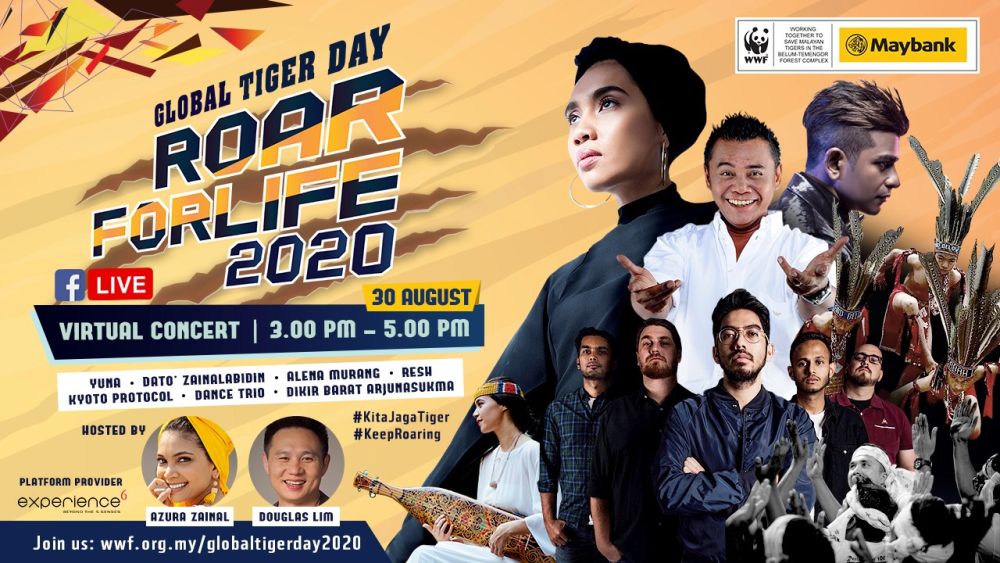 nJoin local artists in pledging themselves to conserve the Malayan Tigers at the Roar for Life Virtual Concert. u00e2u20acu201d Picture courtesy of Facebook/WWF-Malaysiann