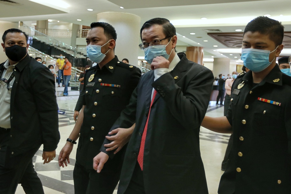 Former finance minister Lim Guan Eng arrives at the Kuala Lumpur Court Complex August 7, 2020. u00e2u20acu2022 Picture by Ahmad Zamzahuri