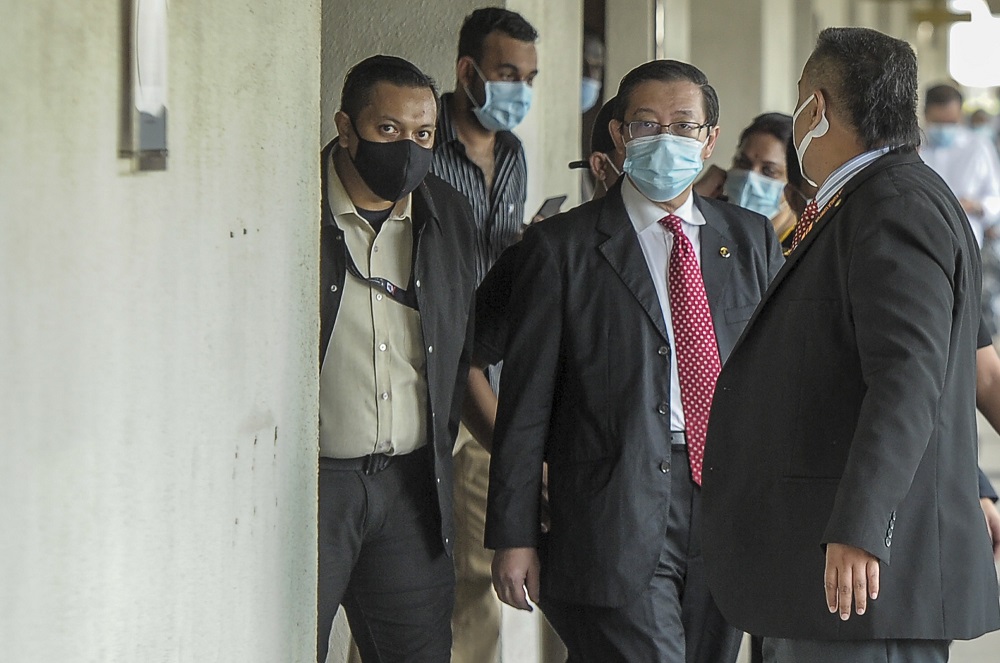 Former finance minister Lim Guan Eng arrives at the Kuala Lumpur Court Complex August 7, 2020. u00e2u20acu2022 Picture by Shafwan Zaidon
