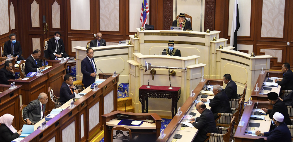 The Pahang State Legislative Assembly sitting at Wisma Sri Pahang in Kuantan, August 24, 2020. u00e2u20acu201d Bernama pic 