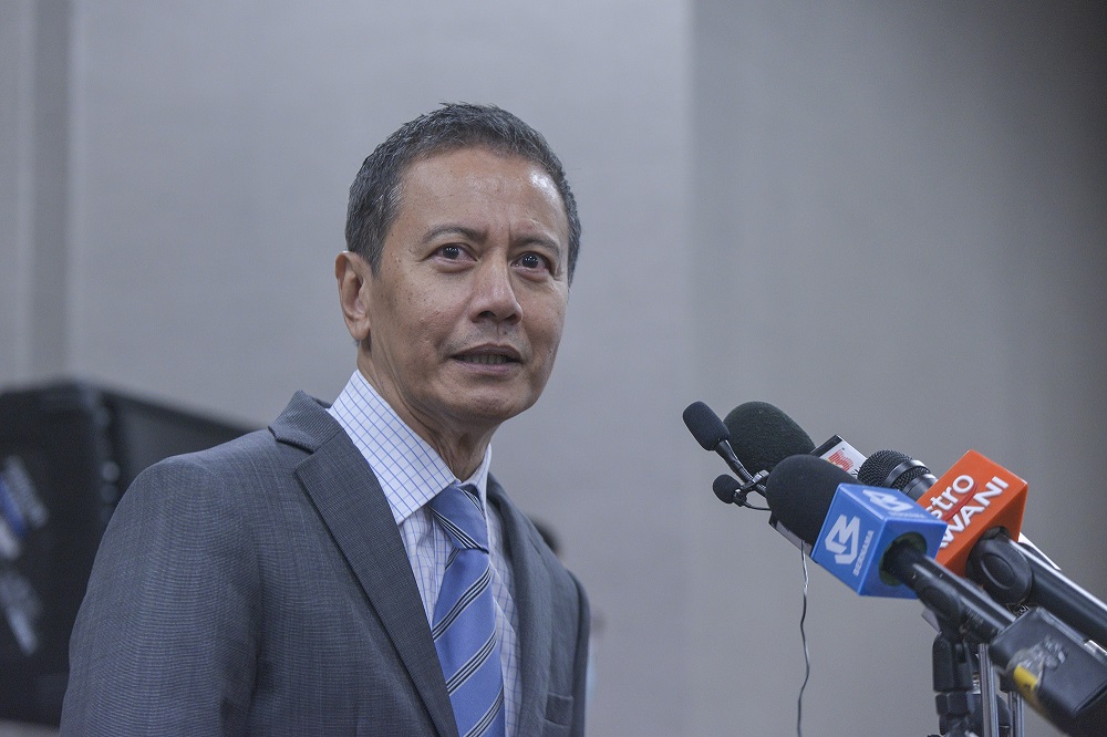 Dewan Rakyat Speaker Datuk Azhar Azizan Harun speaks during a press conference in Parliament August 12, 2020. u00e2u20acu201d Picture by Shafwan Zaidon