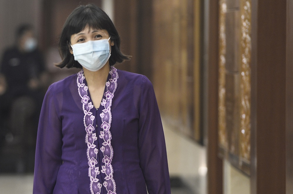 Kulai MP Teo Nie Ching is seen at Parliament in Kuala Lumpur August 18, 2020. u00e2u20acu2022 Picture by Miera Zulyana