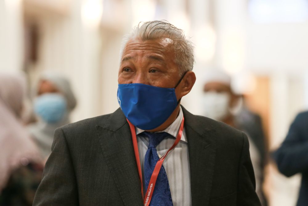 Kinabatangan MP Datuk Seri Bung Moktar Radin is pictured at Parliament in Kuala Lumpur August 17, 2020. u00e2u20acu201d Picture by Ahmad Zamsahuri