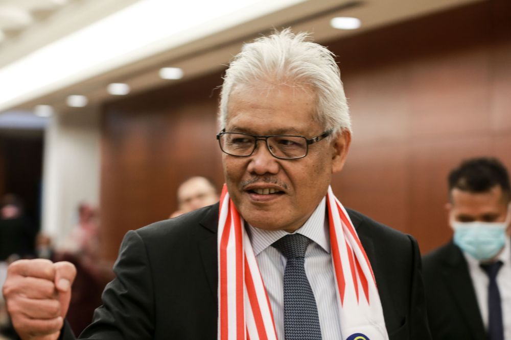 Larut  MP Datuk Seri Hamzah Zainudin is pictured at Parliament in Kuala Lumpur August 17, 2020. u00e2u20acu201d Picture by Ahmad Zamsahuri